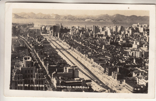 1948 Postal Vista De Avenida Getulio Vargas Rio De Janeiro