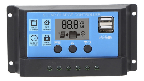 Panel De Celda Pwm Lcd Con Controlador De Carga Solar Dual U