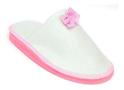 Pantufla De Mujer De Polar Con Moño (las Marianas) 