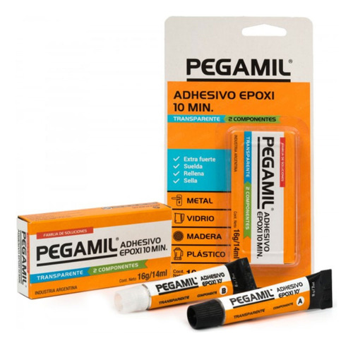 Adhesivo Epoxi Pegamil Transparente 16gr U R U