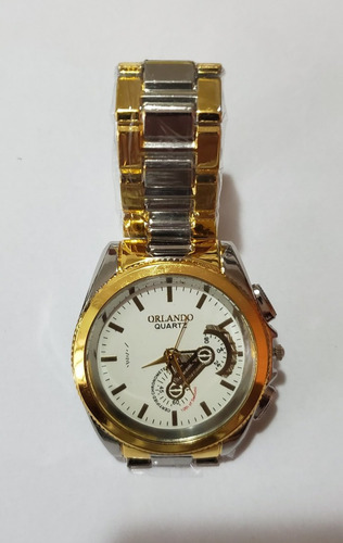 Relógio Masculino Luxo Dourado Luxo Mecanismo Japonês