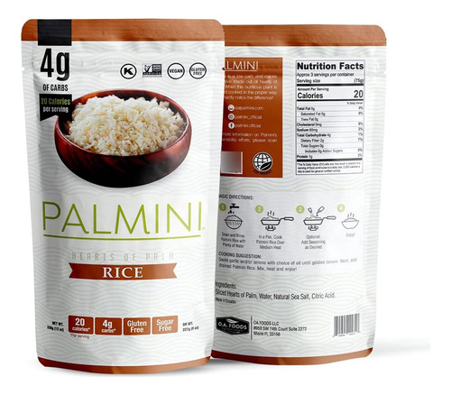Palmini Corazón De Palmera Rice 227g Pack 1 Pieza