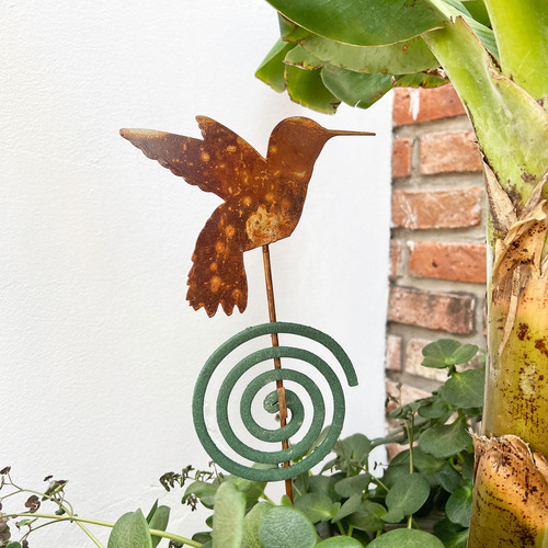 Porta Espiral Mosquitos Picaflor Colibrí Macetas Jardín