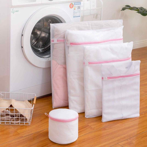 Kit 10 Sacos De Lavar Roupas Protetor De Lingerie Com Zíper