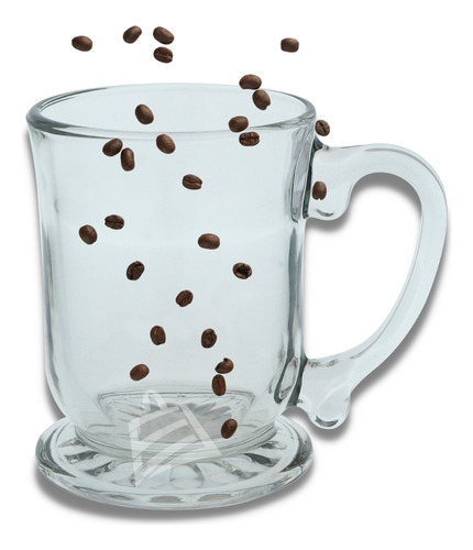 Mug Cristaleria Gruesa Base Antiderrame 451ml Grande