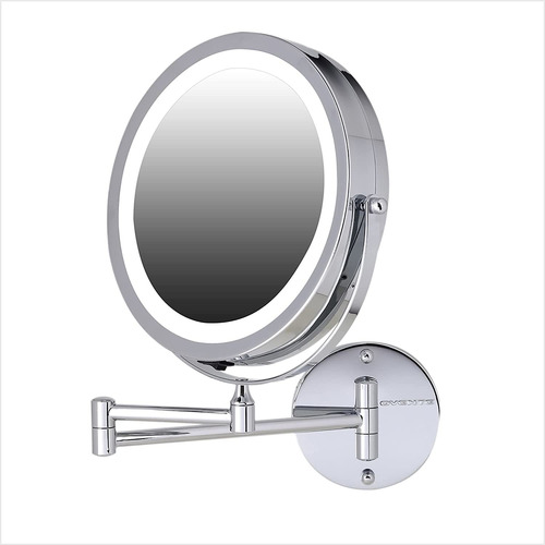 Espejo De Maquillaje Con Luz Led Para Pared 7x Ovente Cromo