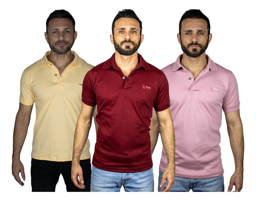 Paquete De 3 Playeras Hombre Polo Mayoreo