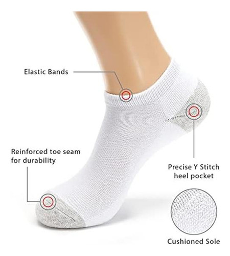 Monfoot Paquete De 10 Calcetines Tobilleros Acolchados De Al