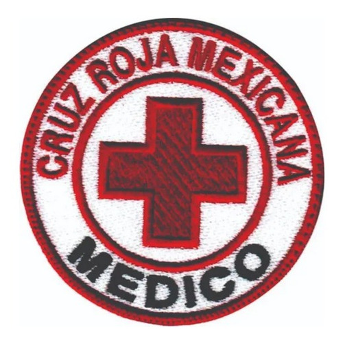 Parche Bordado De La Cruz Roja Mexicana Paramedico