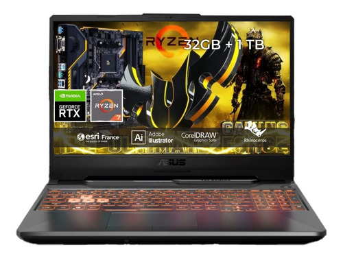 Laptop Asus Tuf Ryzen 7 6800h 32gb Ddr5 Rtx 3050ti 1tb