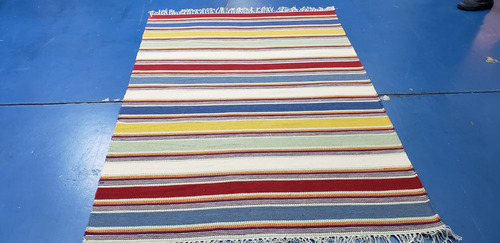 Tapete Artesanal Kelim Stripe Listrado 2 X 1.45 M Ref 79022