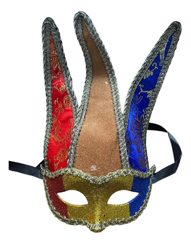 Mascara Carnaval Disfraz Penacho Multicolor