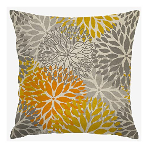 Chrysanthemum Flowers Throw Pillow Covers 18 X 18 Inch,...