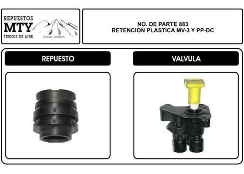 Frenos De Aire Mty 883 Retención Plástica Mv3 Y Ppdc