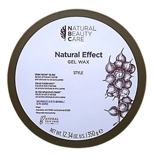 Natural Effect Gel Wax 350 G. Fijación Fuerte Y Flexible Nbc