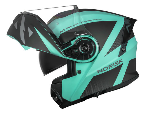 Capacete Norisk Motion Defender Azul-turquesa/titanium