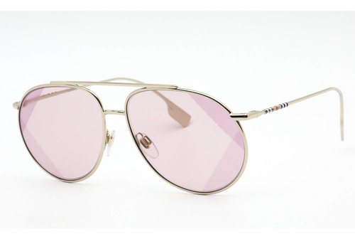 Gafas De Sol De Aviador Burberry 0be3138 110984 Para Mujer,