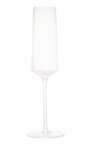 Taça Champanhe Vidro Cristal Temperado Martelado Resistente