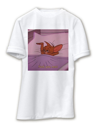 Playera Jerry Y Tom Next Cama Acostado Dibujo Animado