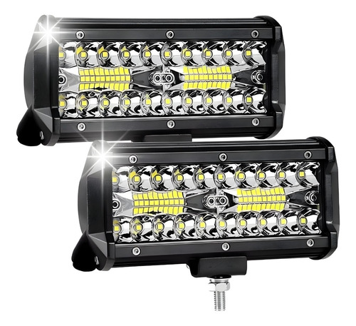 Faros Reflectores Auxiliar 12/24w Cree Led Luz Blanca 120w 