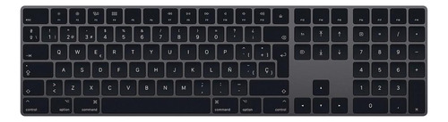 Teclado Bluetooth Apple A1843 Qwerty Español España Color Gris Espacial