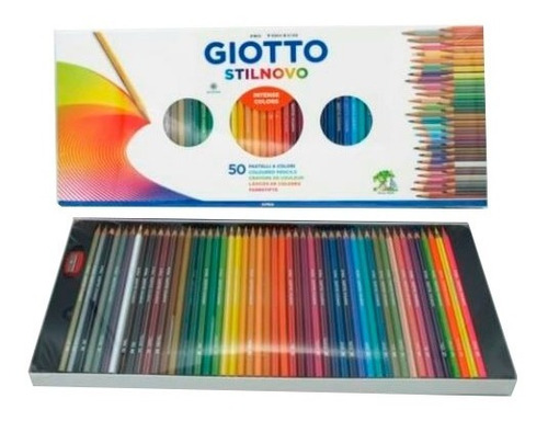 Lápices De Colores En Caja X50 Unidades Giotto Stilnovo