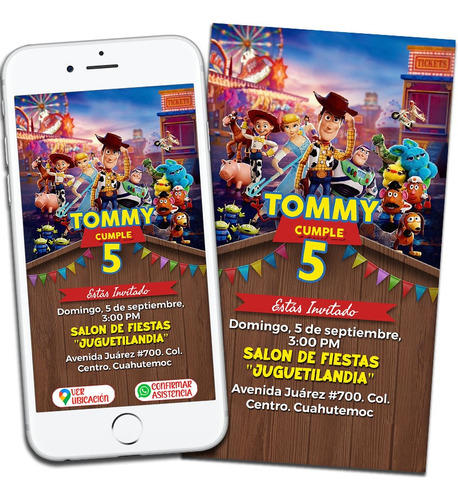 Toy Story Invitación Digital Interactiva