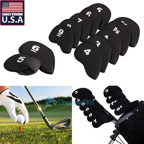 10pcs Neopreno Golf Club Cabeza Cubierta Protector De Cabeza