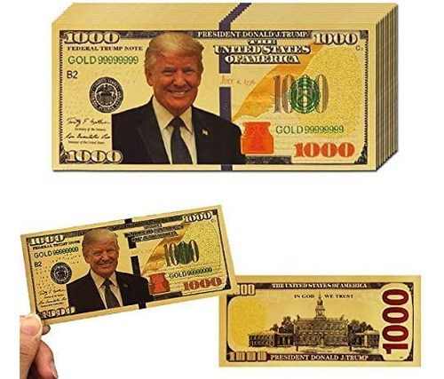 Long7ines Billete De Billete De Donald Trump De 1000 Dlares,