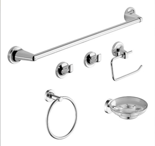 Set Accesorios Baño Nova 6 Piezas Kit Hydros Cromado