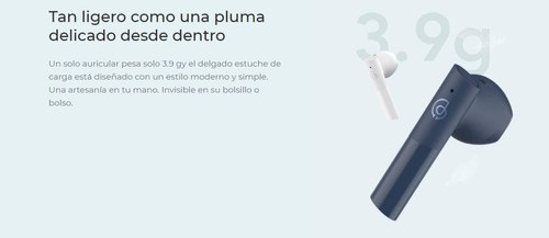 Auriculares in-ear gamer inalámbricos Haylou T Series MoriPods azul con luz LED