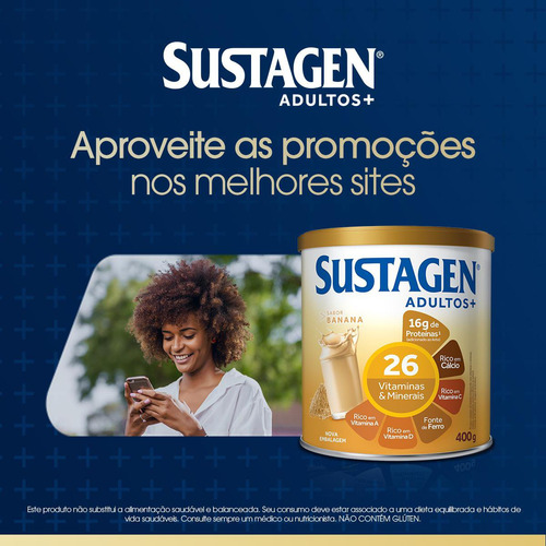 Complemento Alimentar Adultos+ Sabor Banana 400g Sustagen