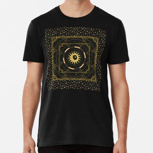 Remera Diseño Celestial De Sol, Luna Y Estrella. Algodon Pre