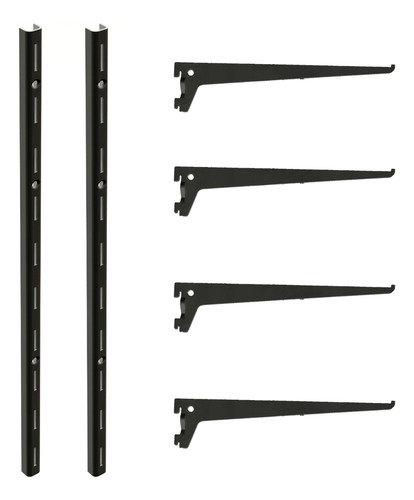 8 Trilho Simples 1,5m + 48 Suportes Simples De 30cm