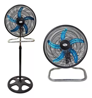 Ventilador 3 en 1 Star Trak STP31-18 turbo negro con 5 palas de metal, 18" de diámetro 50 Hz/60 Hz 220 V