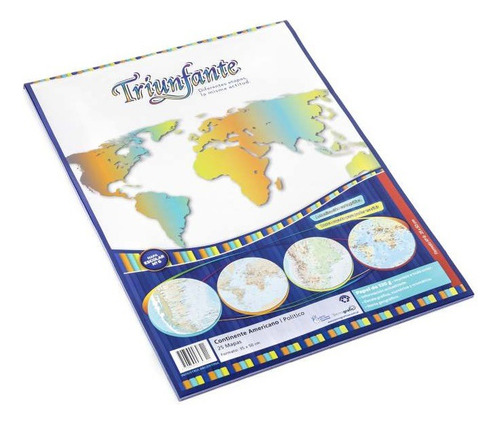 Pack X 5 Block Mapa Triunfante Asia Fis/pol Escolar N5