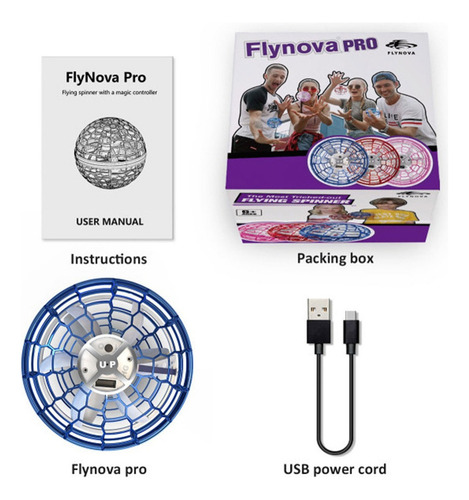 Flynova Pro Flying Ball Boomerang Spinner - Luces Rgb