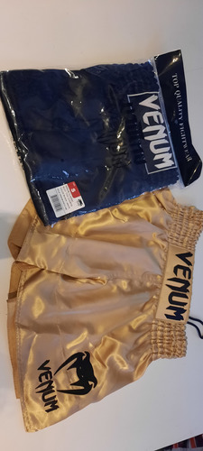 Shorts Venum Boxeo Dos Modelos Negro Y Dorado Talle S Hombre