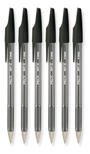 Rafo Recargable Punta Fina Tinta Negra 6 Unidades