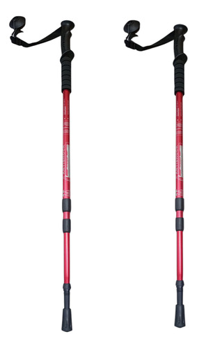 Baston Trekking X2 Extensible Desarmable De 0.64 A 1.35 Mts Rojo