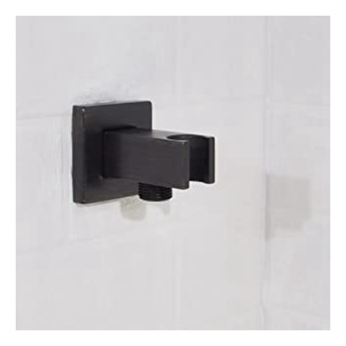 Imagen 3 de 6 de Codo De Pared Con Soporte Para Ducha De Mano, De Latón, Cuad