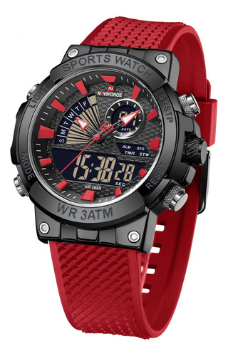 Reloj Naviforce Alarma- Cronometró -hora Digitales Silver