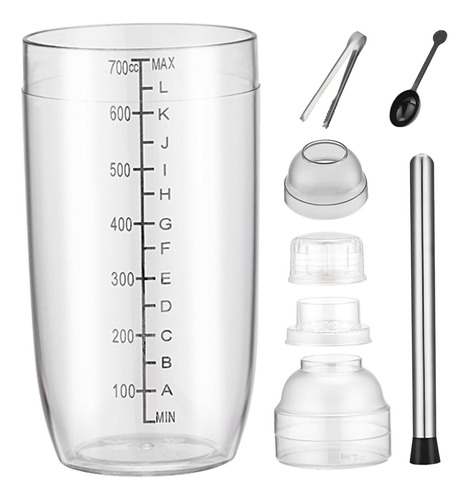 Cocktail Shaker Set, 5pcs/set 24oz Shaker Set Bartender Kit.