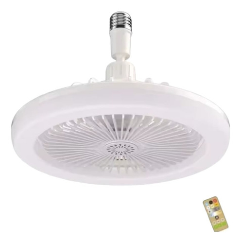 Foco Ventilador Led De Techo Control Velocidad Foco Led Bco Blanco
