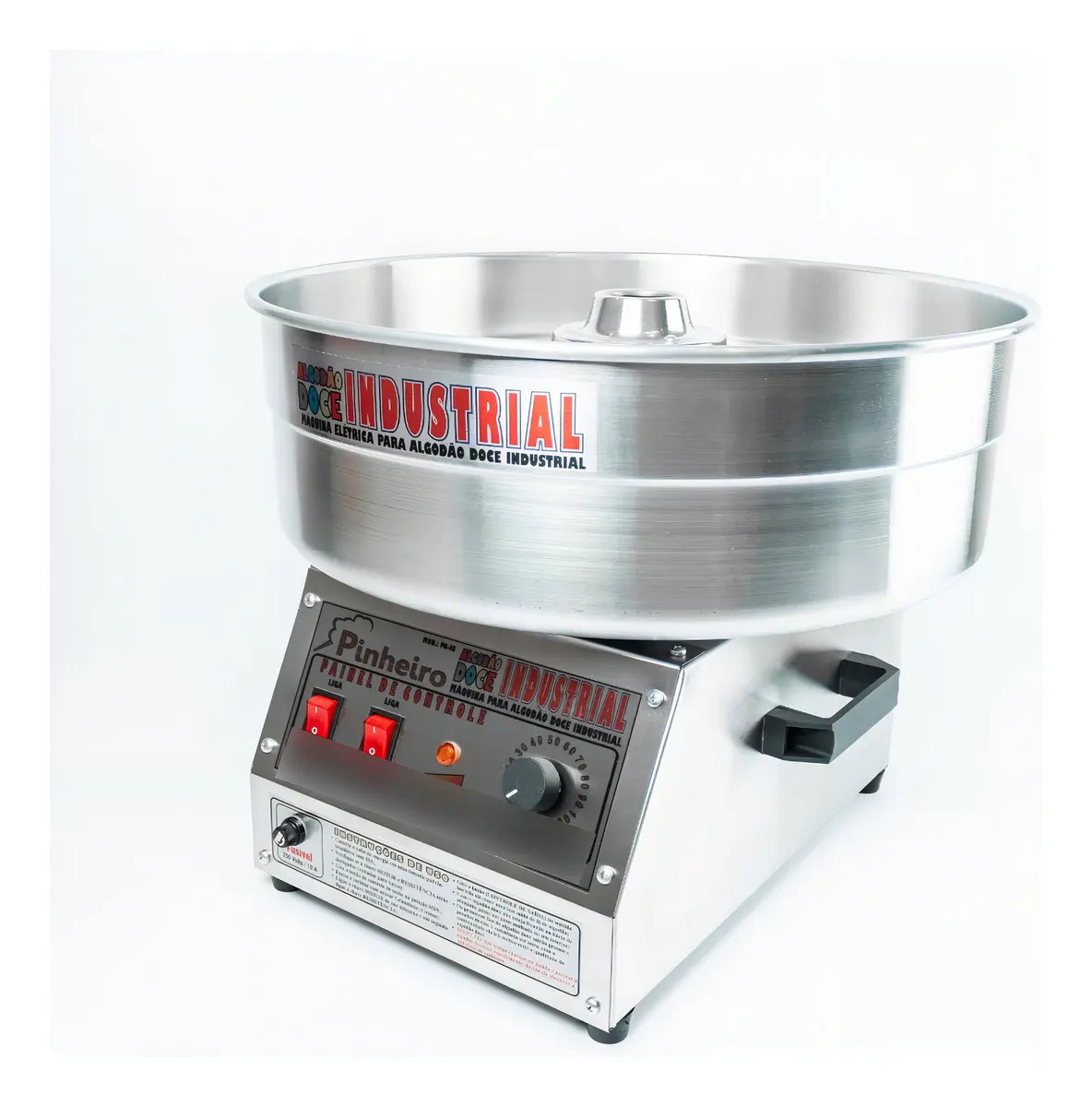 Máquina Algodão Doce Industrial Pinheiro PA-IQ Inox 50cm 1.4kW