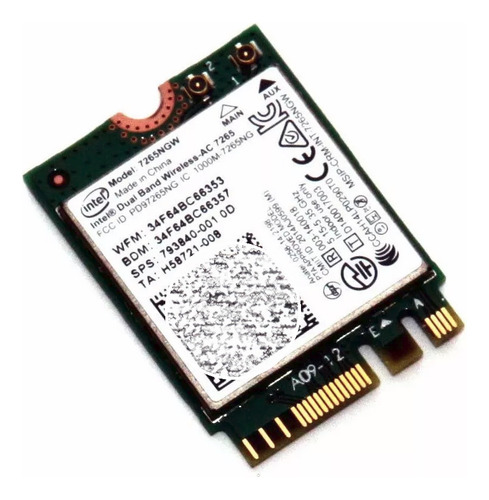 7265ngw Wifi Wireless Intel Ac Dual Band Bt4.2 Para Hp
