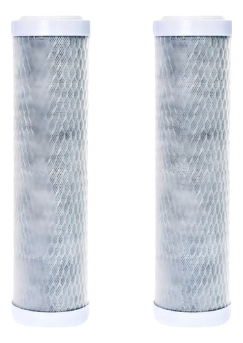 Refil Filtro Carvão Ativado Carbon Block 9 3/4 Kit 2 Cor Branco