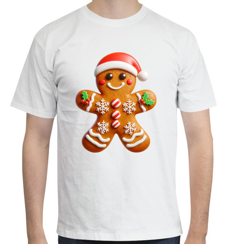 Playera Navideña - Galleta De Jengibre - Santa Claus