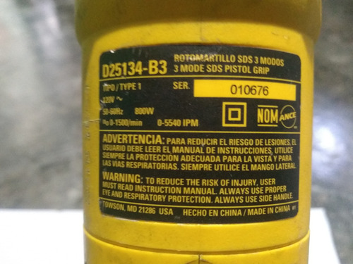 Armadura N566903 P/rotomartillo Sds D25260 D25133k-b3 D25134 (Usado)