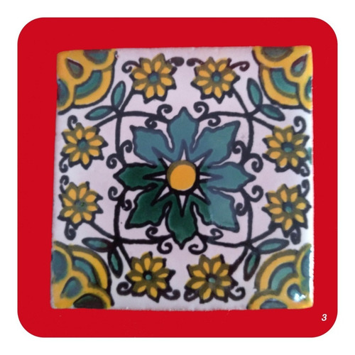 Imagen 1 de 4 de Azulejo 1 Metro Cuadrado Talavera Poblana Mosaico M3 Zlj